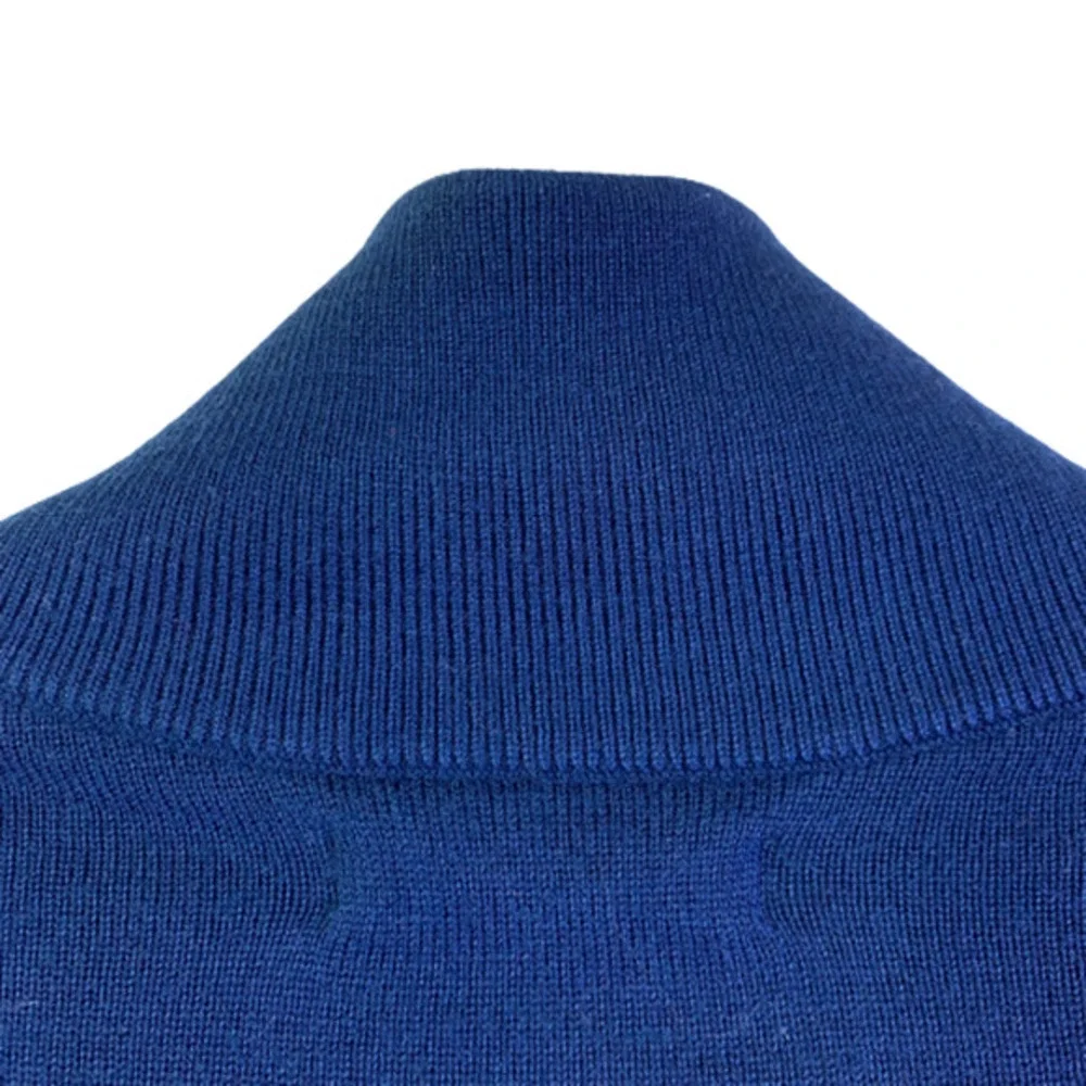 BANANA REPUBLIC Navy Blue Half-Zip Wool Pullover‎ Sweater